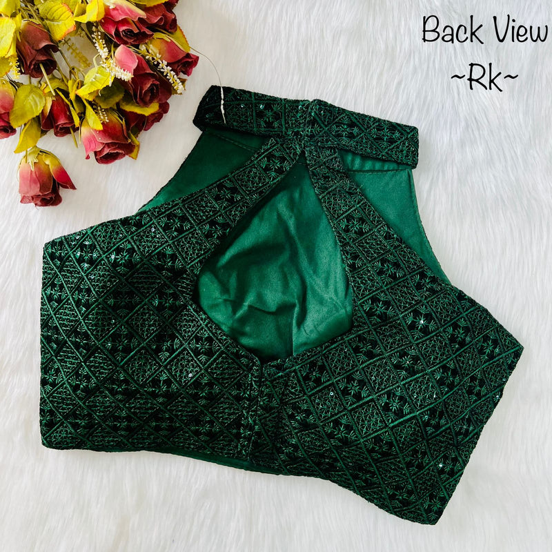 Velvet with sequins designer blouse