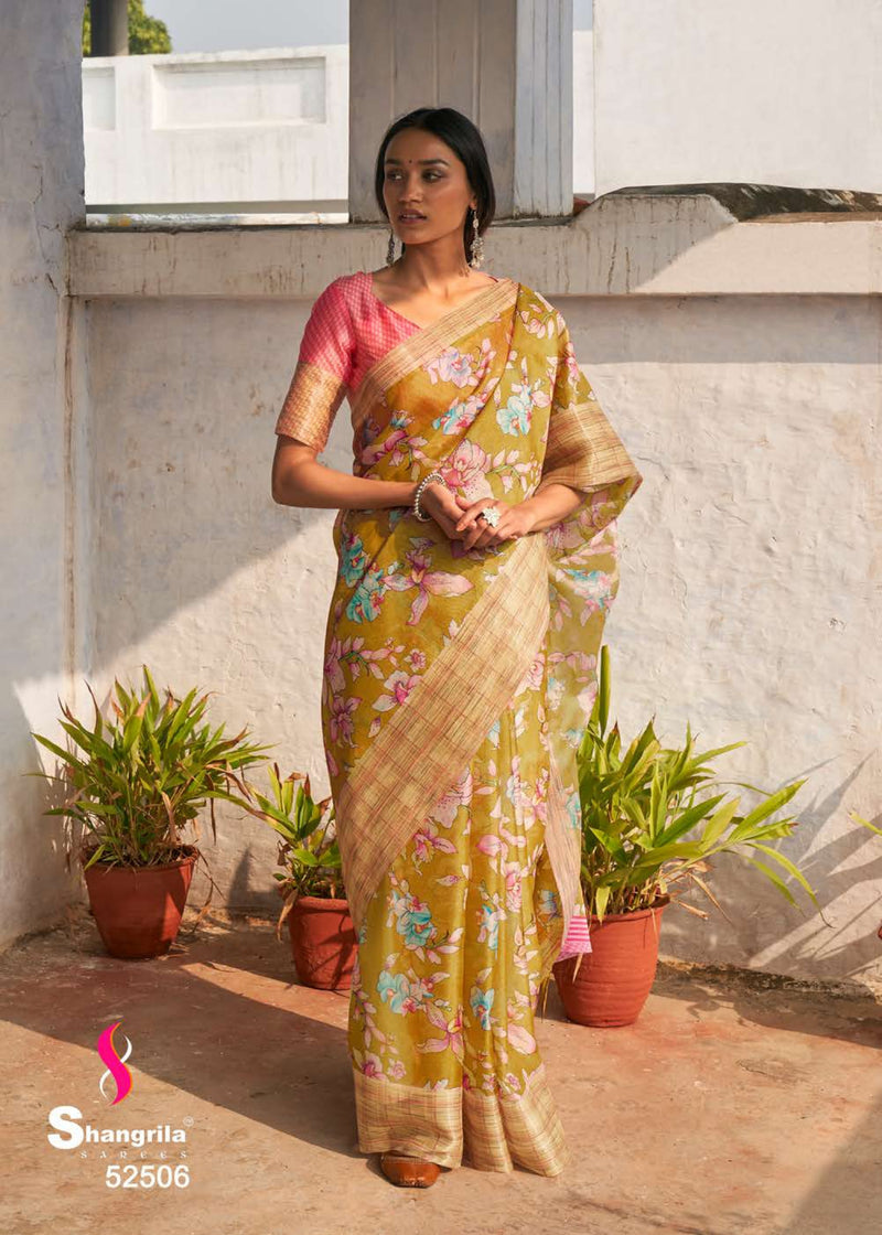 Digital Print With Weaving Border Saree