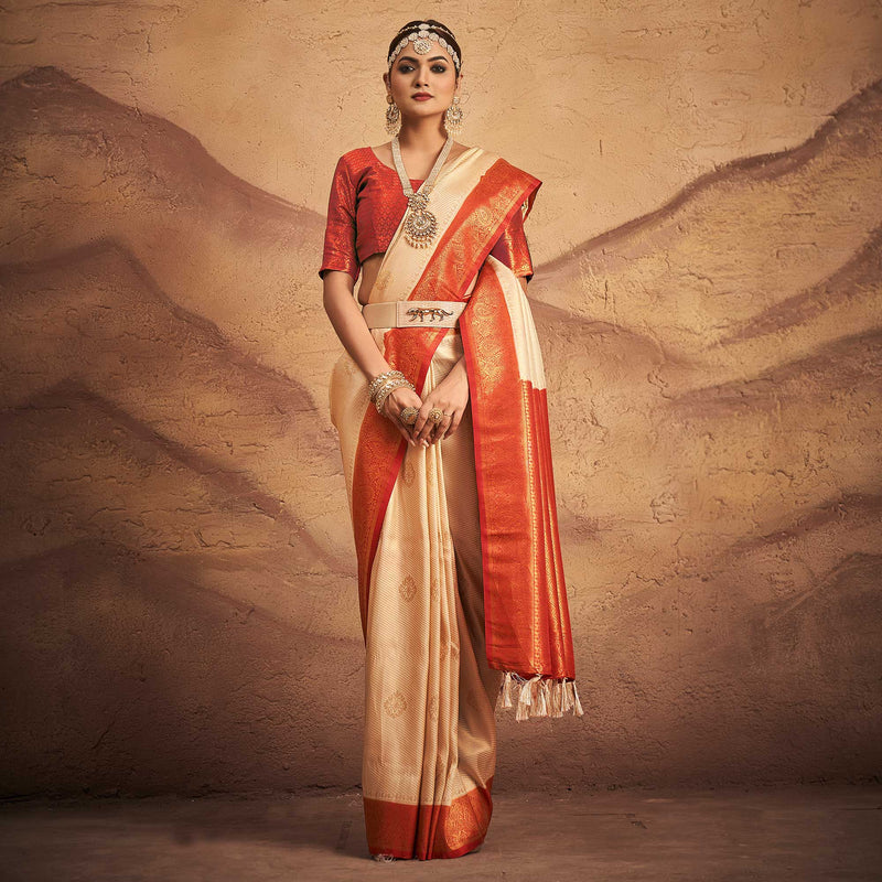 Soft Pure Zari Silk Weaving Rich Pallu Saree