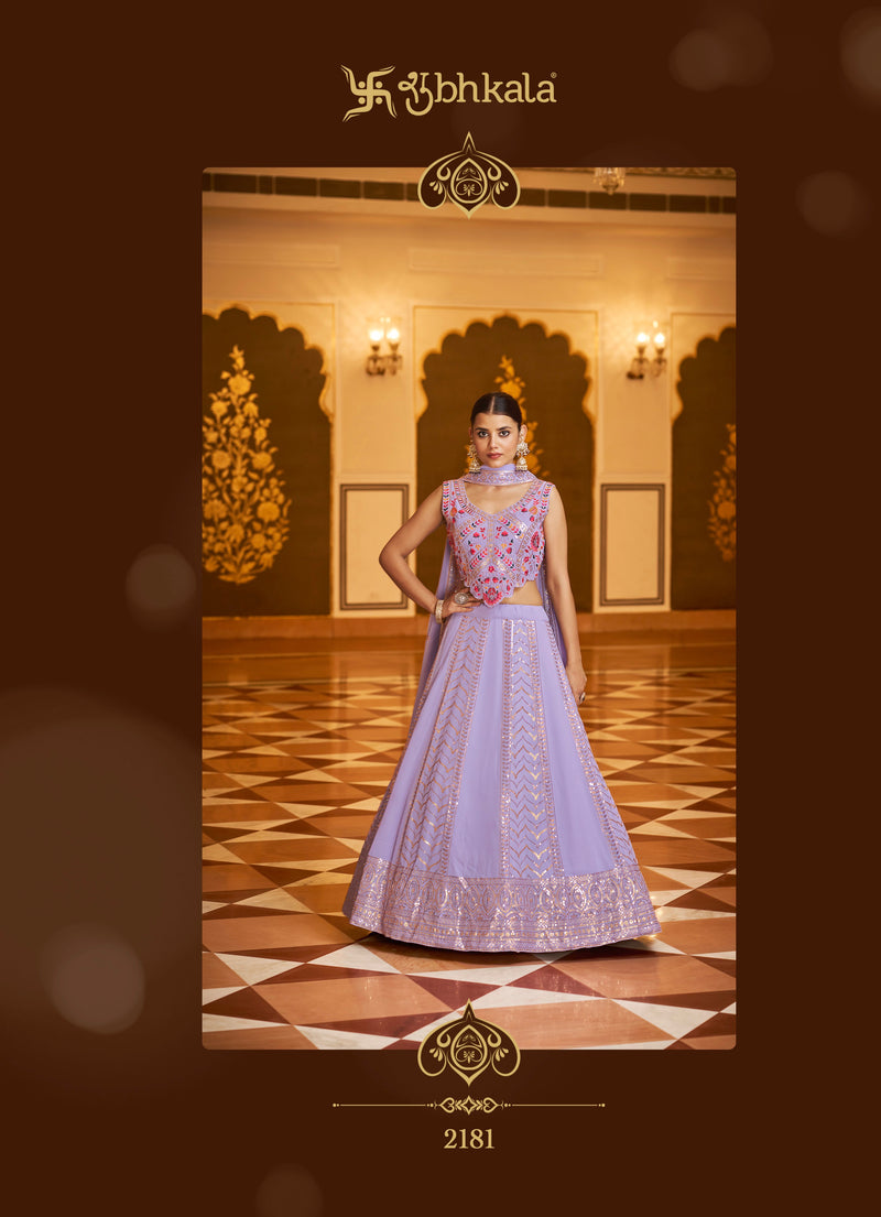 Thread with Sequins Embroidered work Lehenga