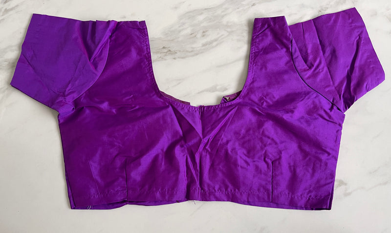 Purple colour Kanchipuram Blouse Size 38