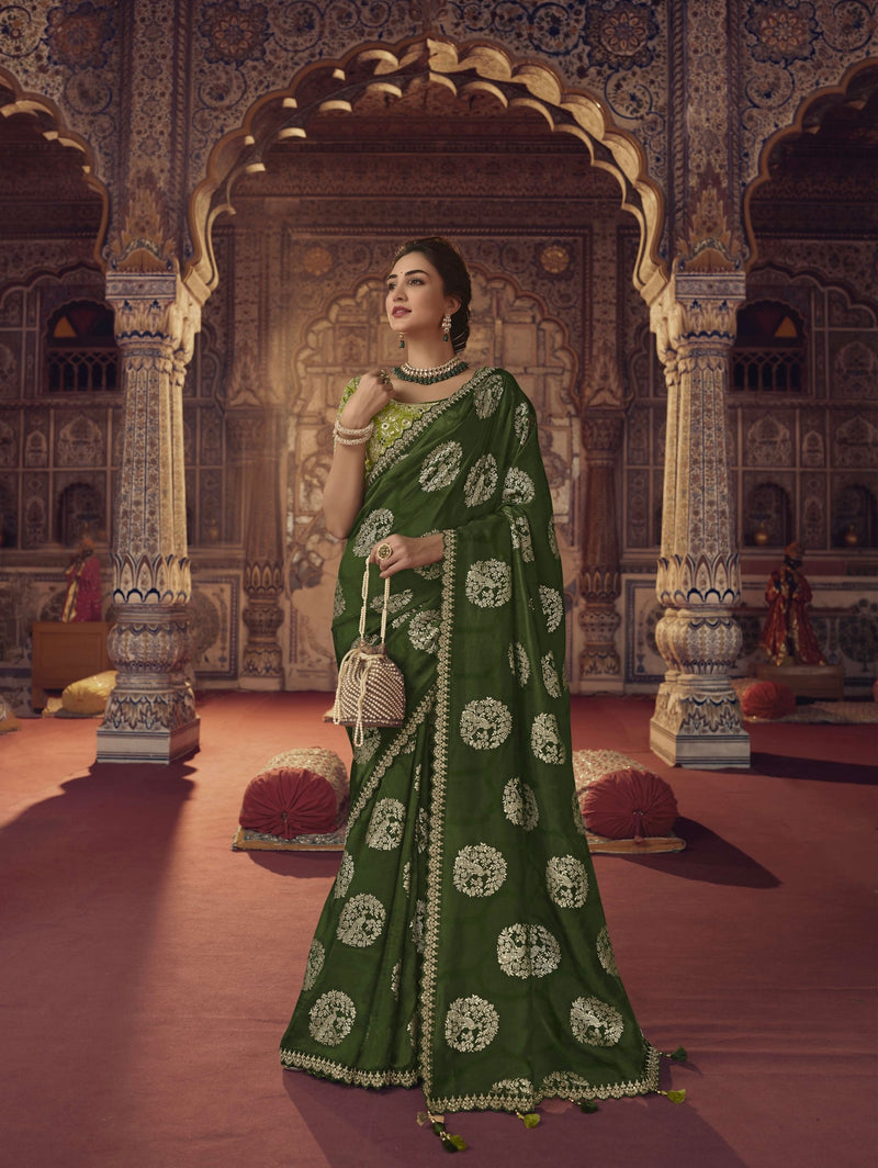 Fancy Silk Saree with Designer Blouse Piece