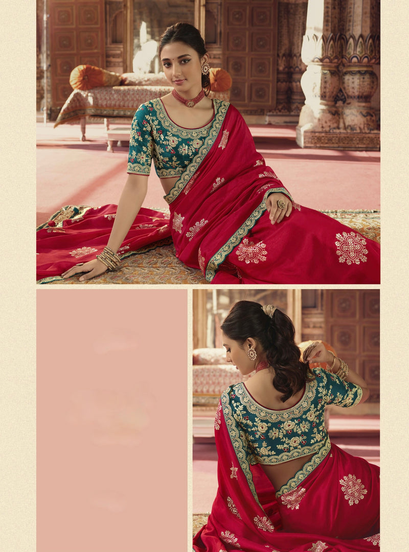 Fancy Silk Saree with Designer Blouse Piece