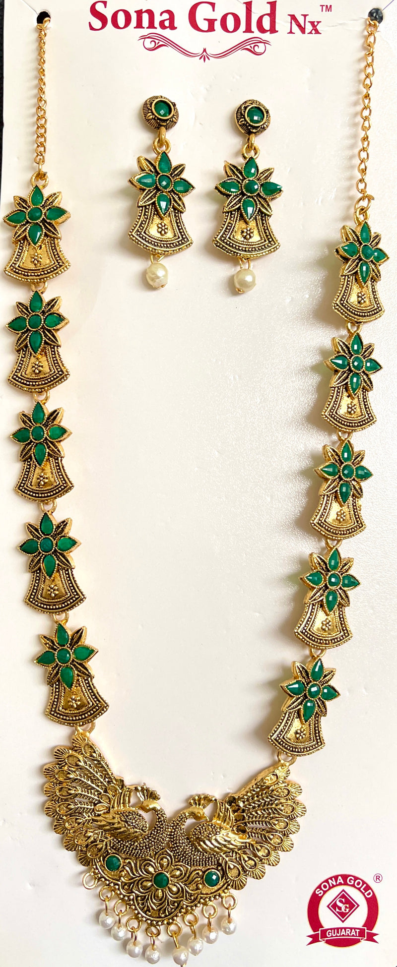 Golden colour jewellery set