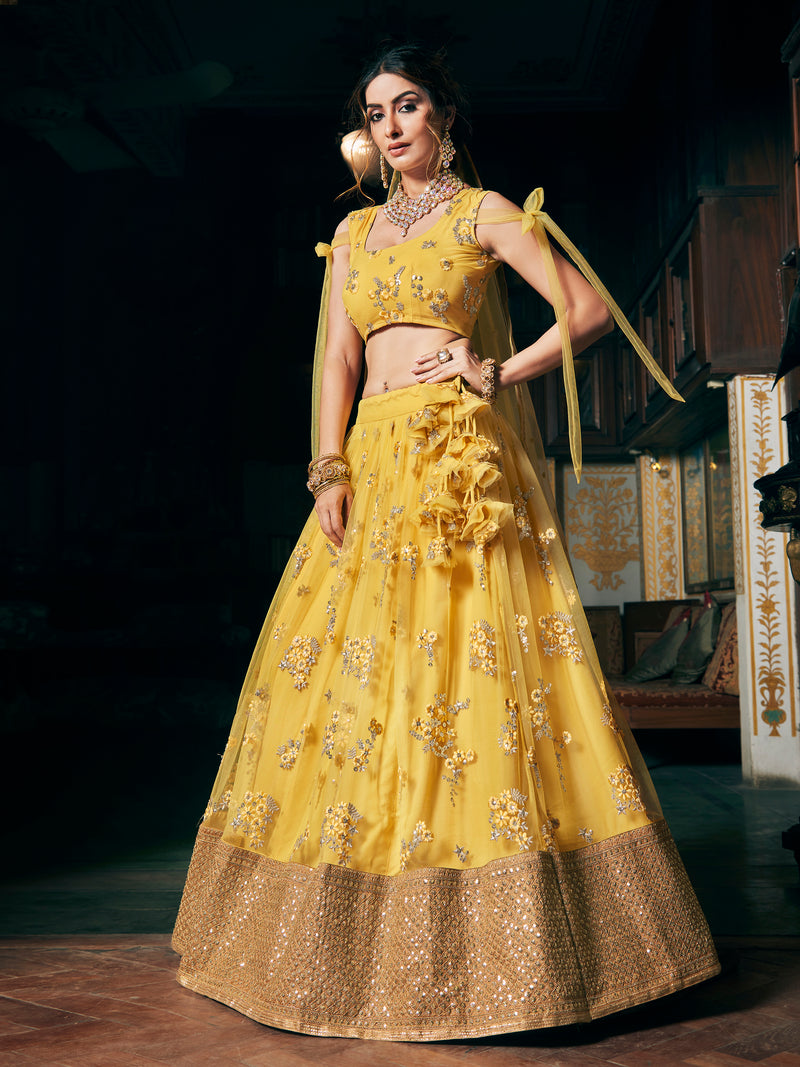 Net & Georgette Designer Lehenga