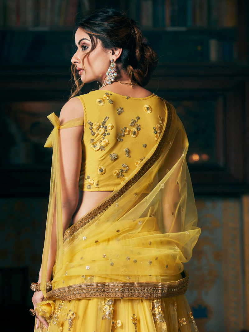 Net & Georgette Designer Lehenga