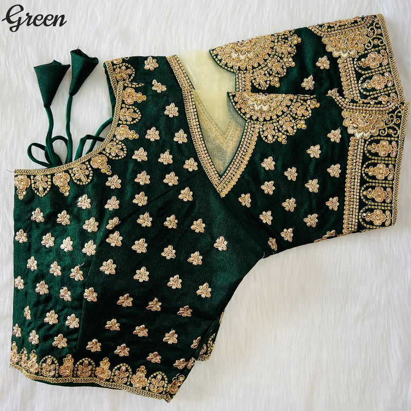 Embroidery work designer blouse