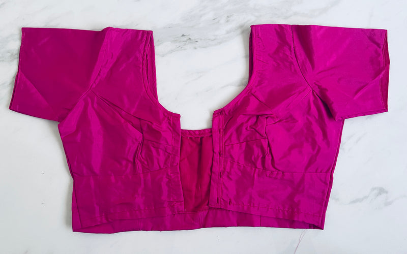 Magenta colour Kanchipuram Blouse Size 34