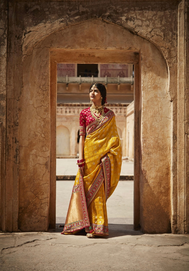 Fancy Silk Wedding Wear Saree