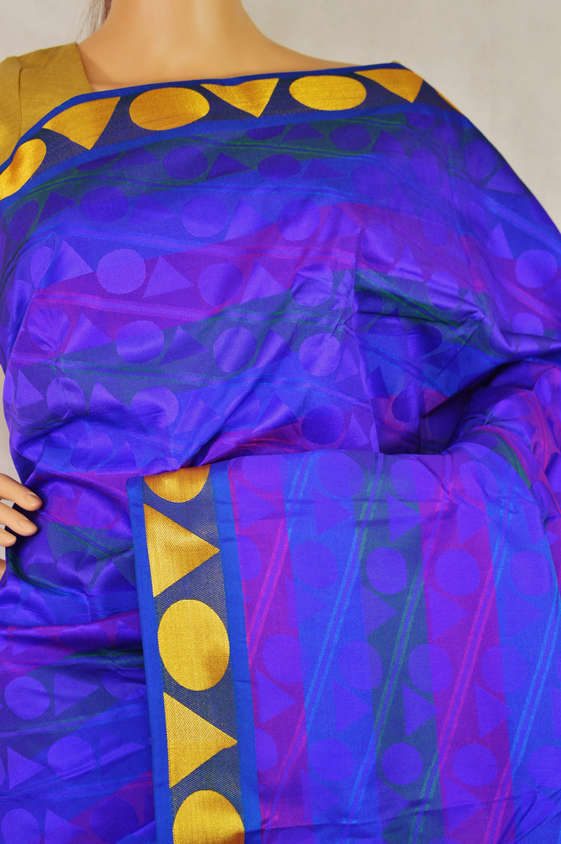 Green Shaded Purple  Colour Kanchipuram Silk Saree
