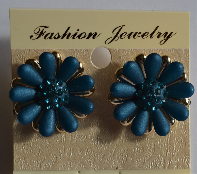 Teal Colour Jewellery Earrings