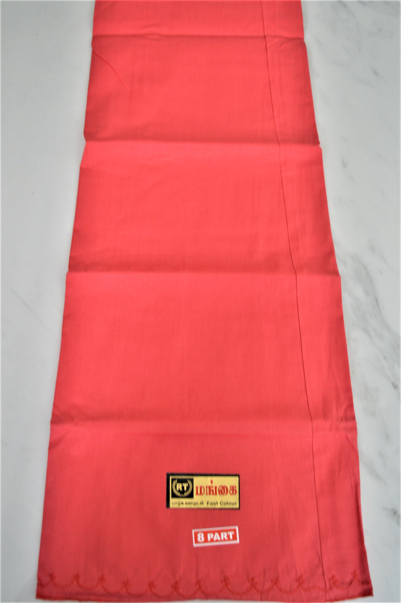 Coral Colour Cotton Petticoat / Skirt