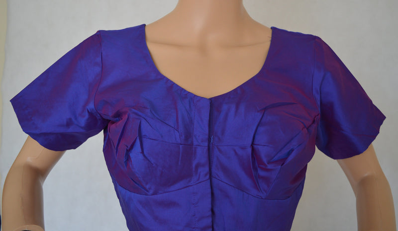 Purple Colour Kanchipuram Blouse Size 38