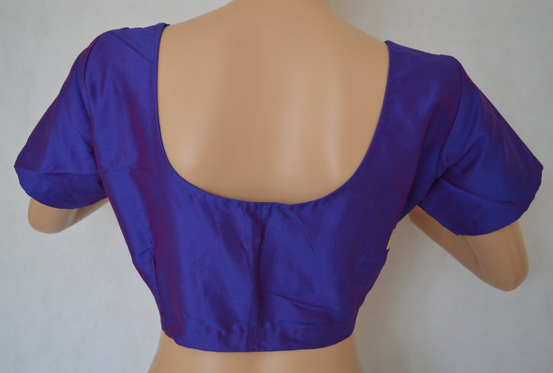 Purple Colour Kanchipuram Blouse Size 38