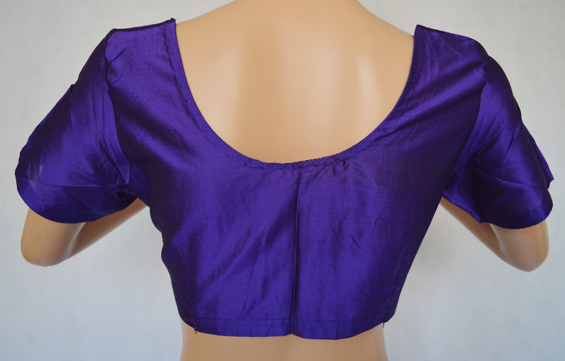 Purple Colour Kanchipuram Blouse Size 38