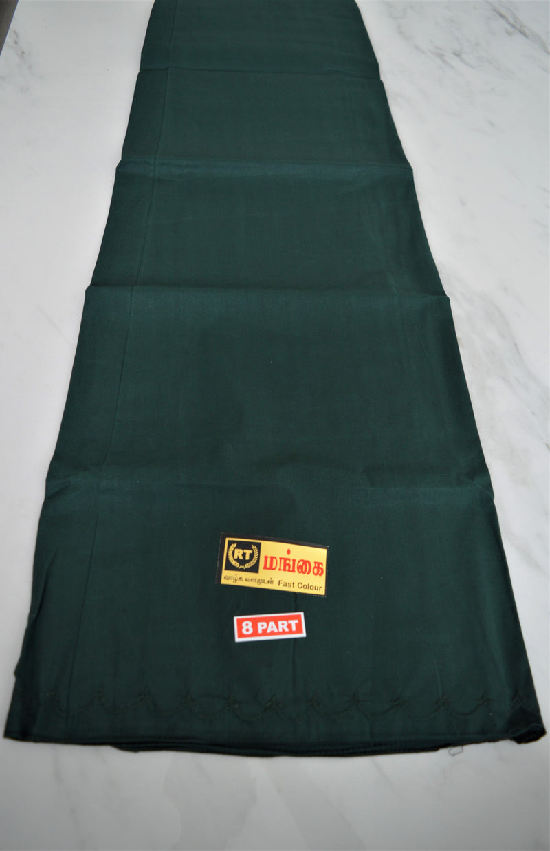 Dark green Colour Cotton Petticoat / Skirt