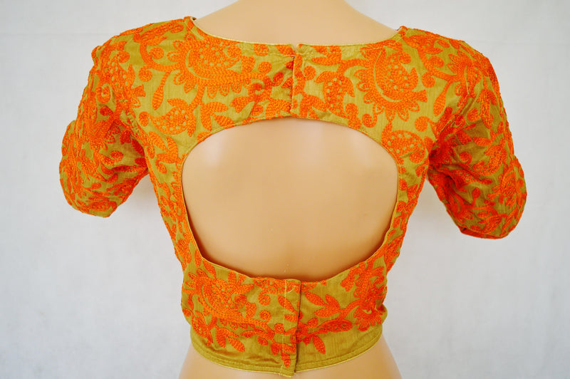 Gold Colour Readymade Blouse Size 38