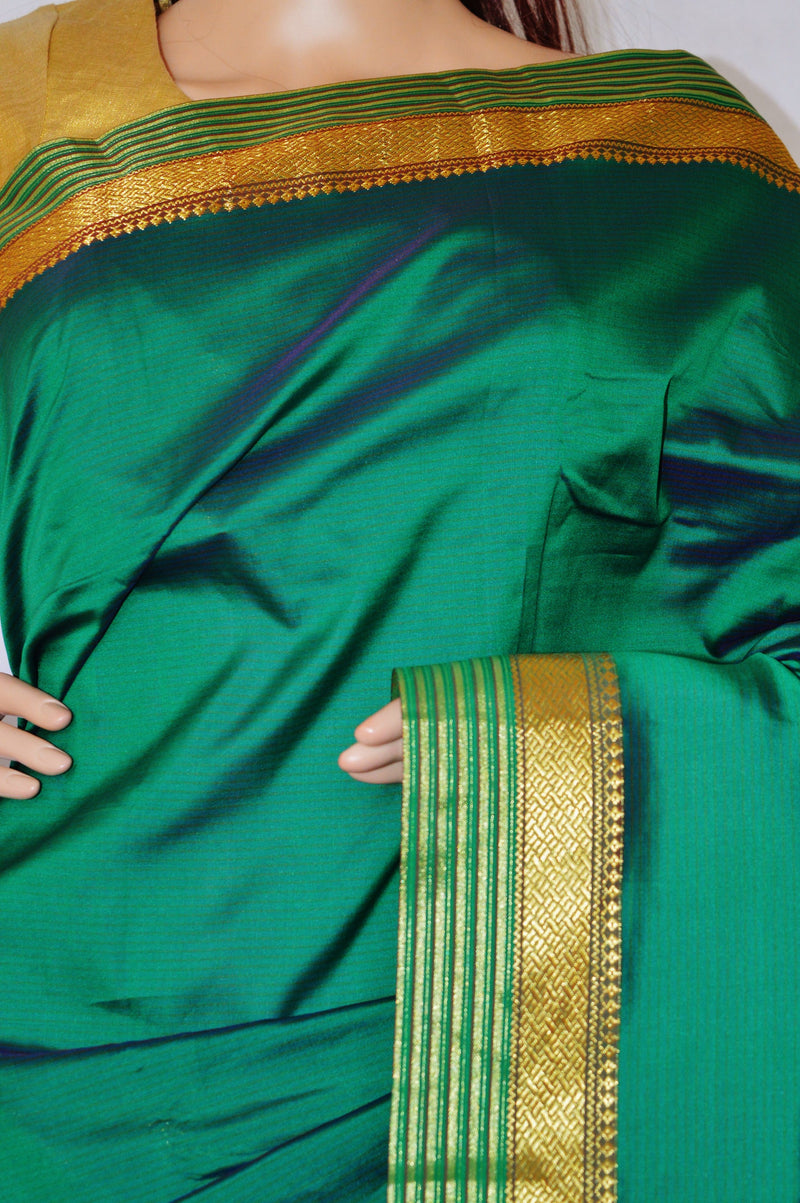 Gorgeous Green & Gold Art Silk Saree