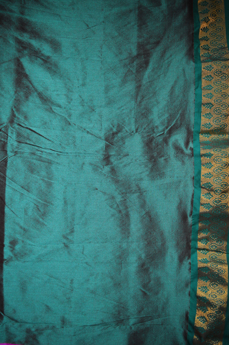 Magenta Colour Silk Saree With Zari Works