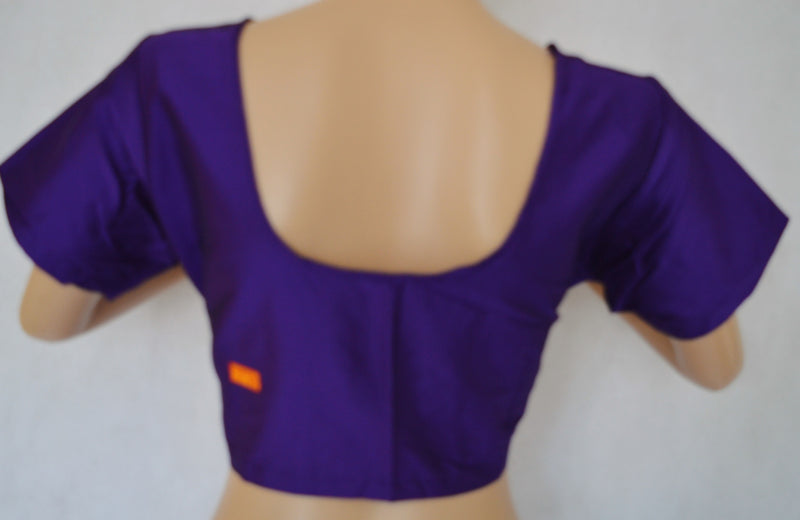 Dark Purple Colour Kanchipuram Blouse Size 42