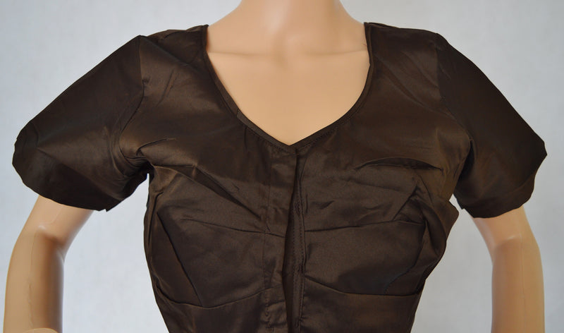 Brown Colour Kanchipuram Blouse Size 42