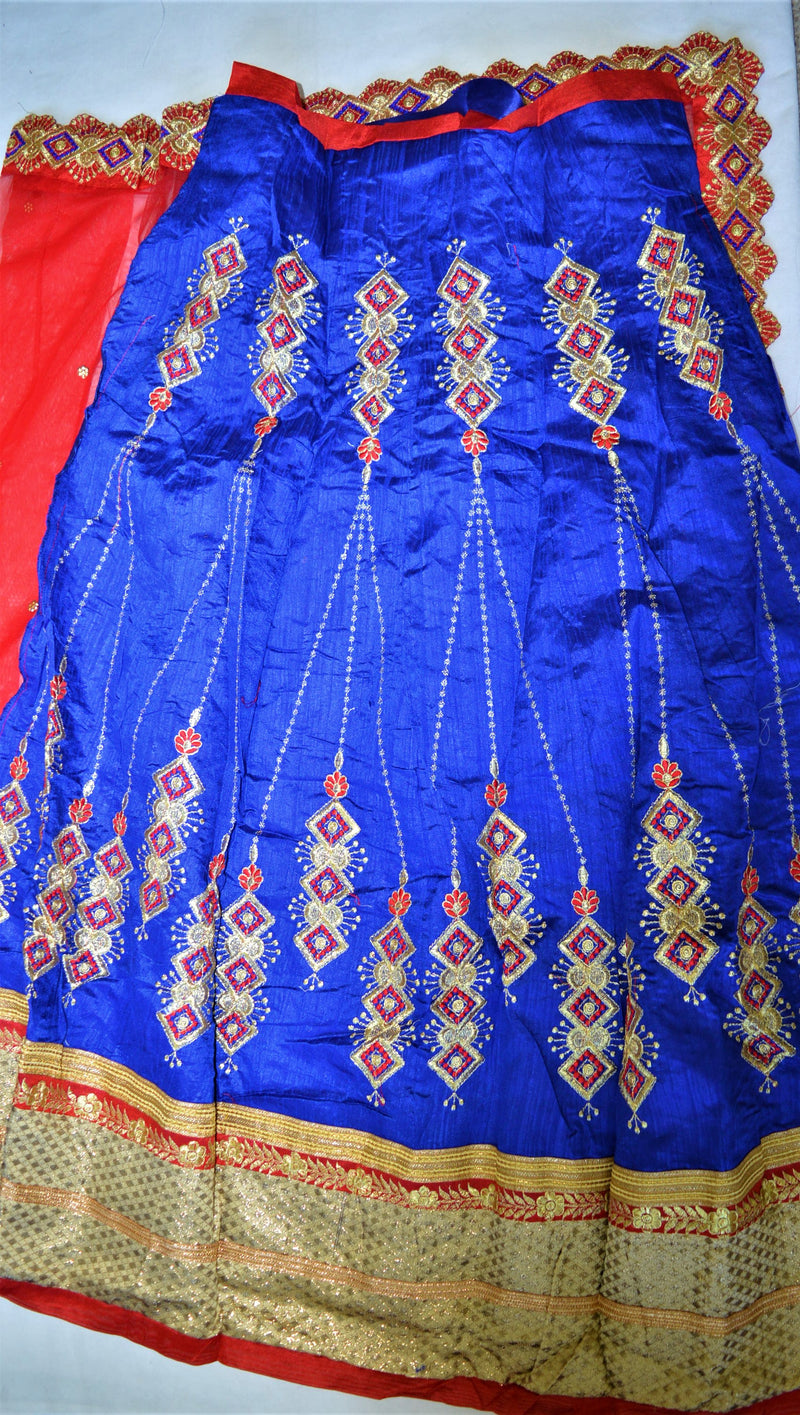 Silk Semi stitched Lehenga Choli