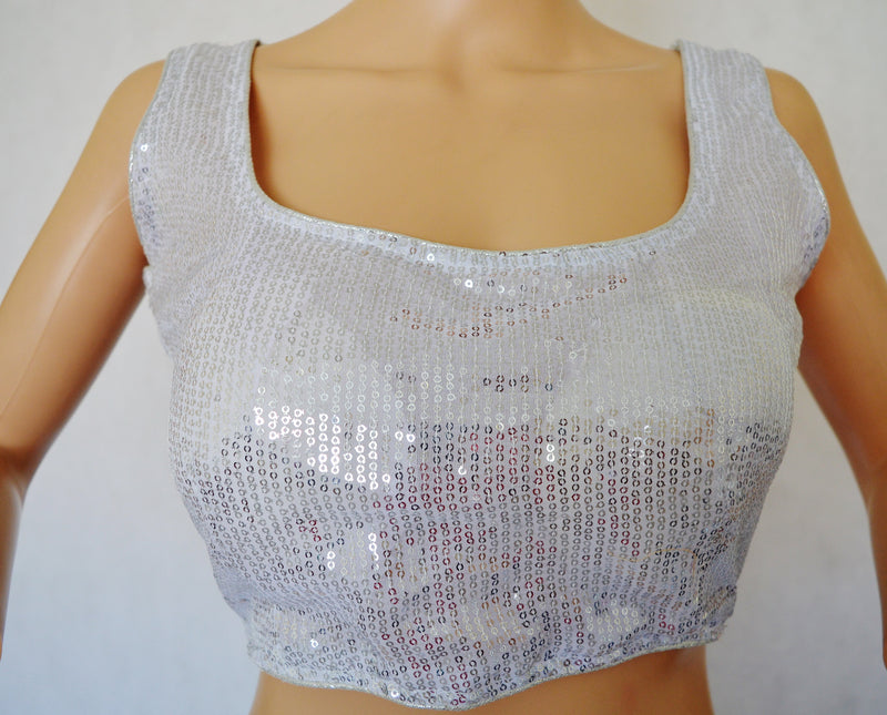 Ready made Silver Blouse / Choli Top 36