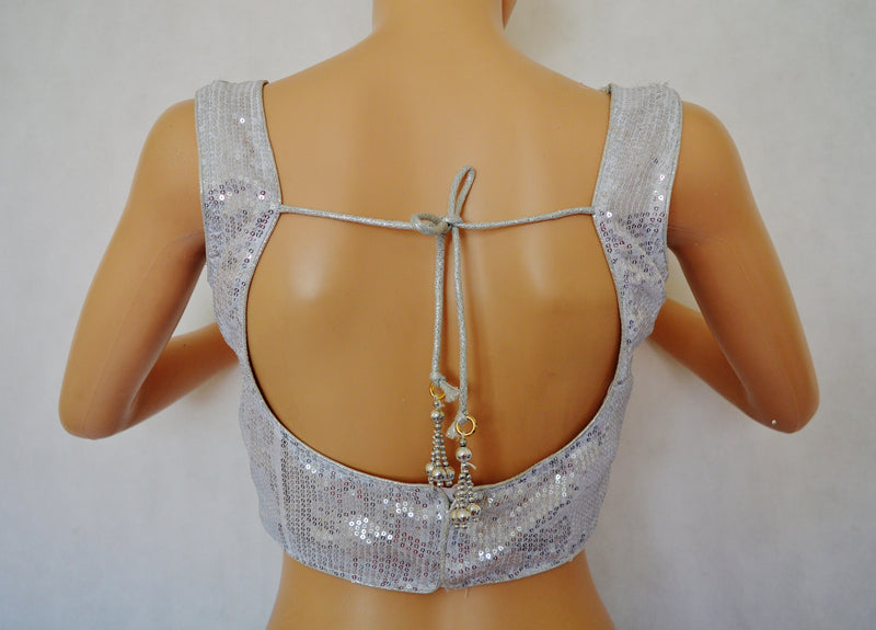 Ready made Silver Blouse / Choli Top 38