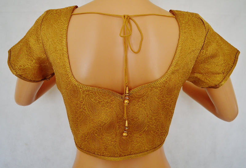 Gold Brocade Blouse Size 38