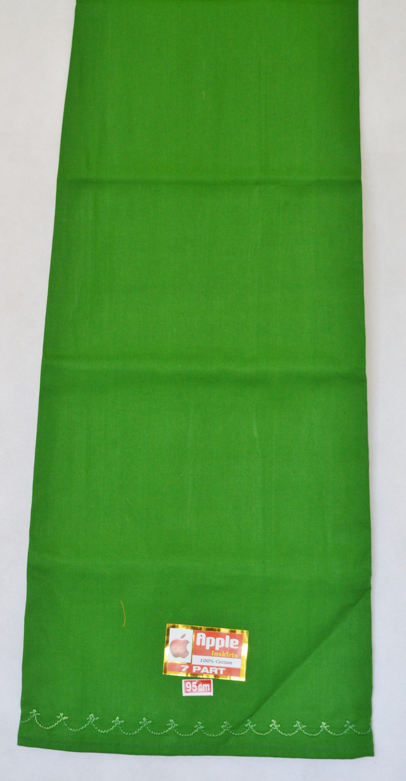 Green Colour Cotton Petticoat / Skirt