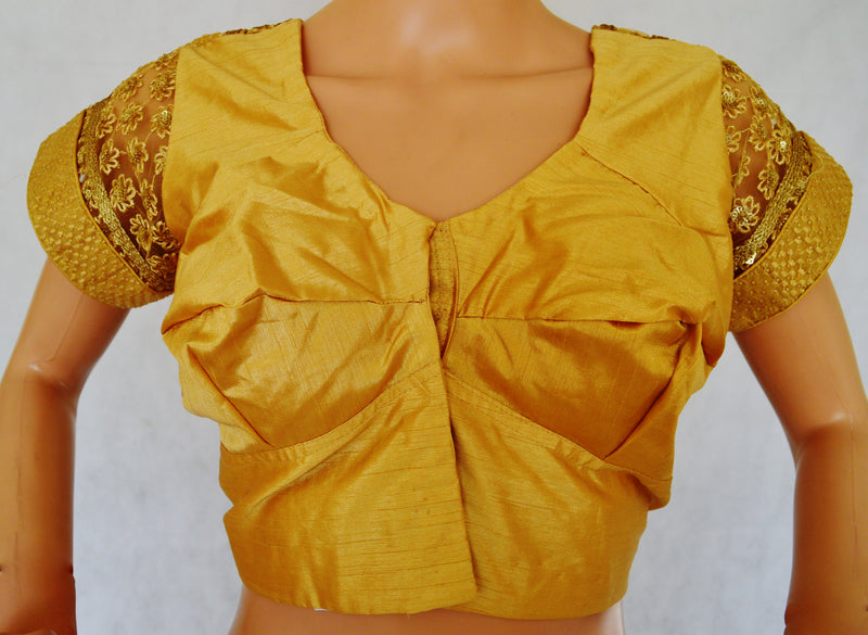 Gold Brocade Blouse Size 36