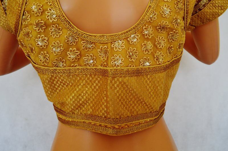 Gold Brocade Blouse Size 36