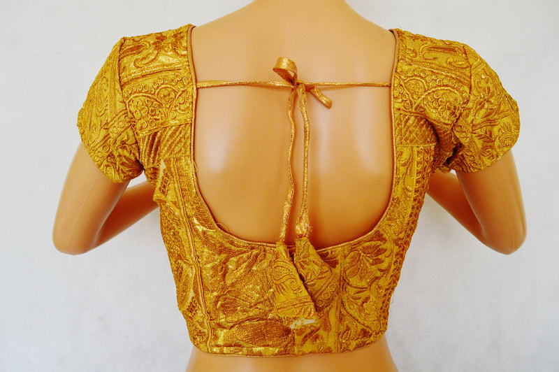 Gold Brocade Blouse Size 36