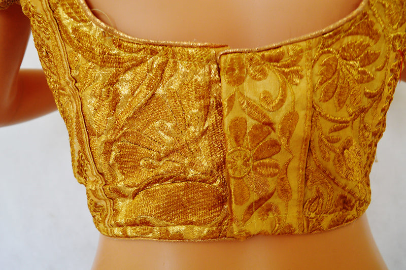 Gold Brocade Blouse Size 34