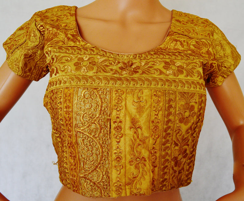 Gold Brocade Blouse Size 36