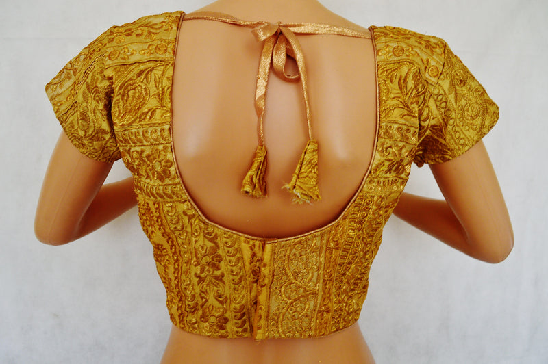 Gold Brocade Blouse Size 36
