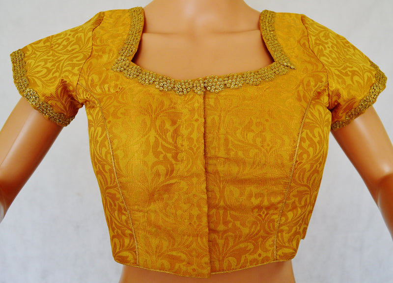 Gold Brocade Blouse Size 34