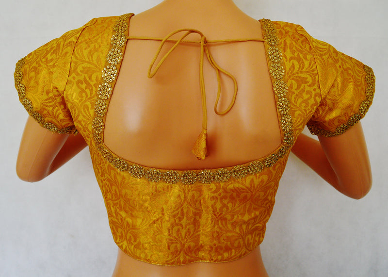 Gold Brocade Blouse Size 34