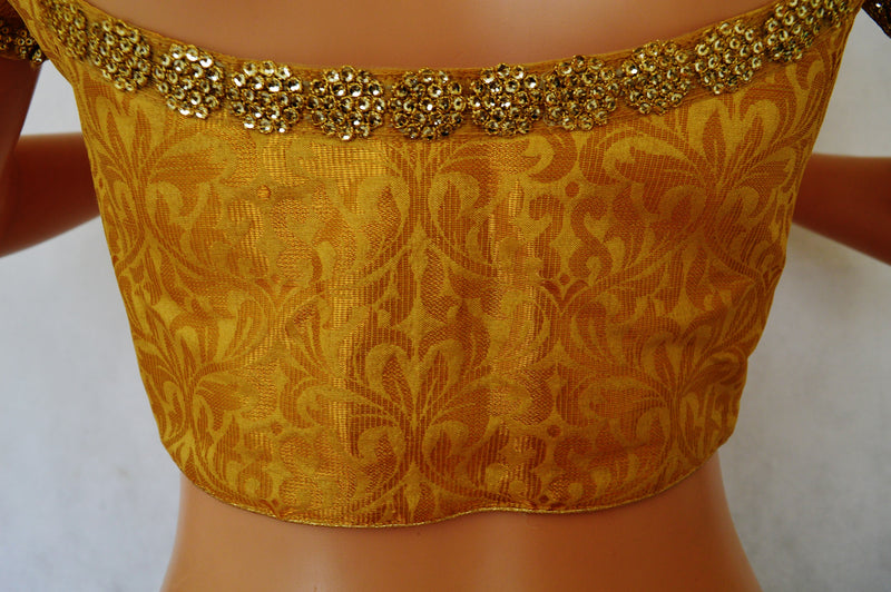 Gold Brocade Blouse Size 34