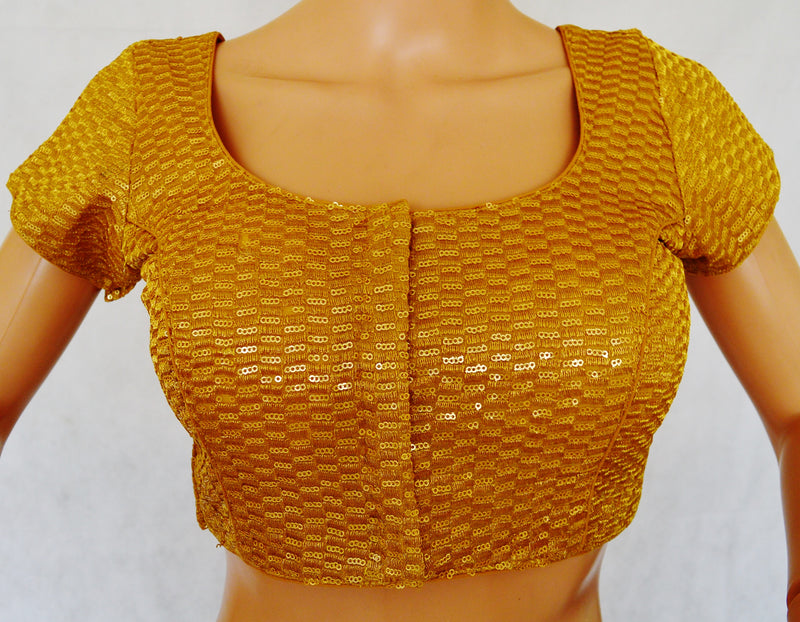 Gold Brocade Blouse Size 34