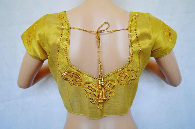 Gold Brocade Blouse Size 36