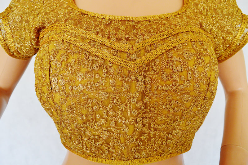 Gold Brocade Blouse Size 36