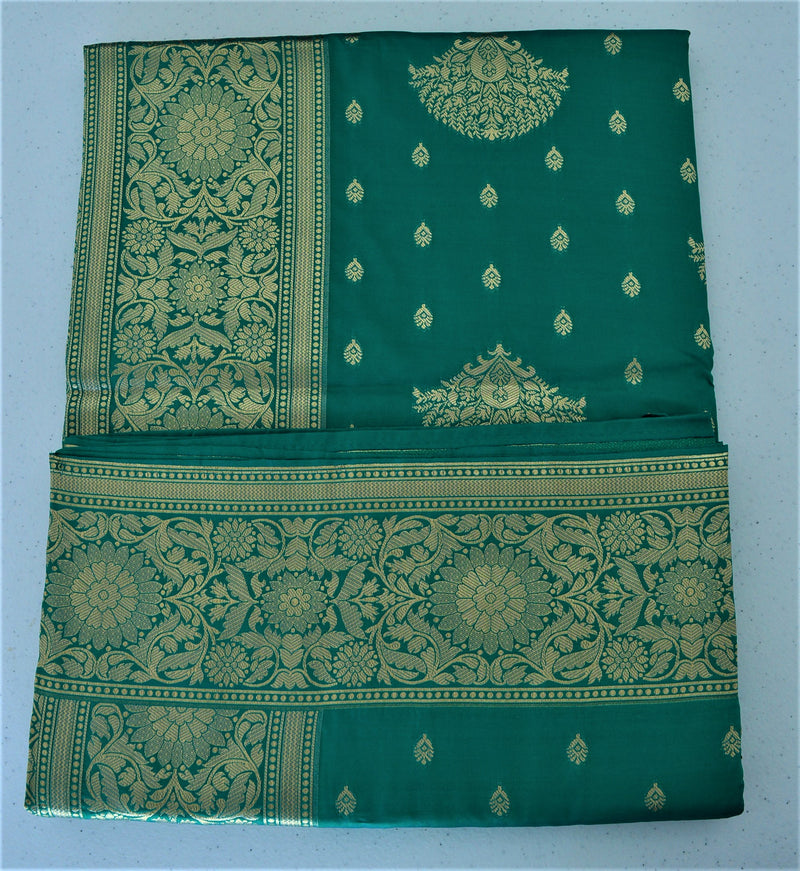 Green Colour Zari work Silk Saree