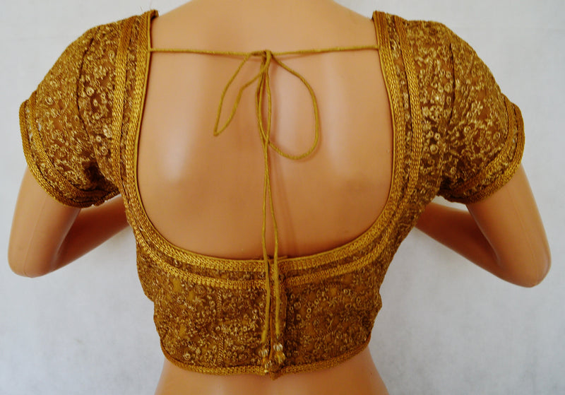 Gold Brocade Blouse Size 36