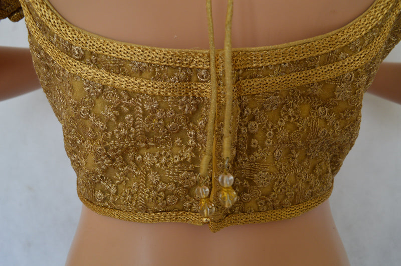 Gold Brocade Blouse Size 36