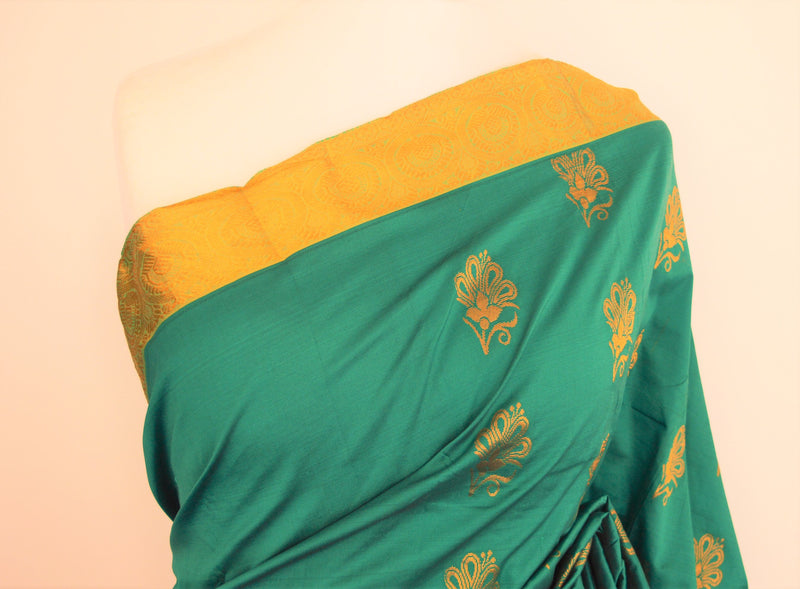 Stunning turquoise Colour Silk Saree