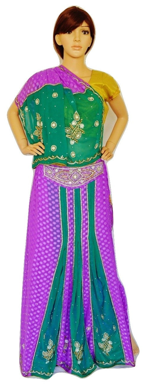 Lilac ColourTrendy Butterfly Pallu Lehenga Saree