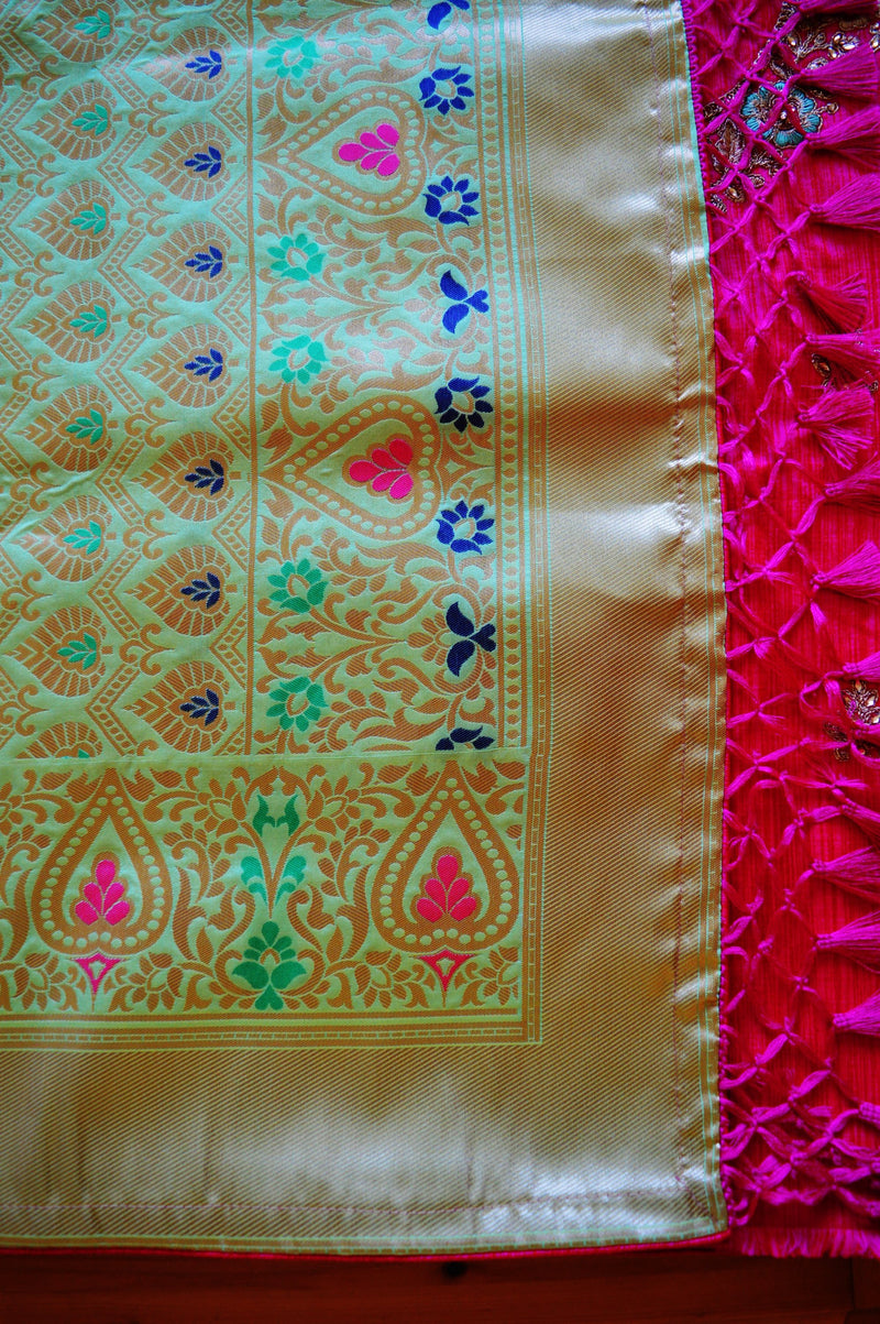 Pure Silk Saree With Double Blouse