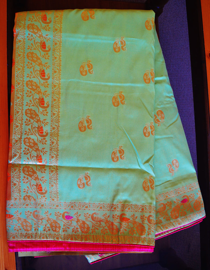 Pure Silk Saree With Double Blouse