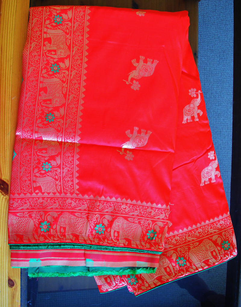 Pure Silk Saree With Double Blouse